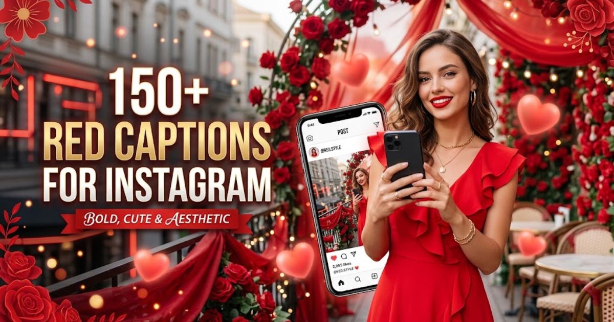 Red Captions For Instagram
