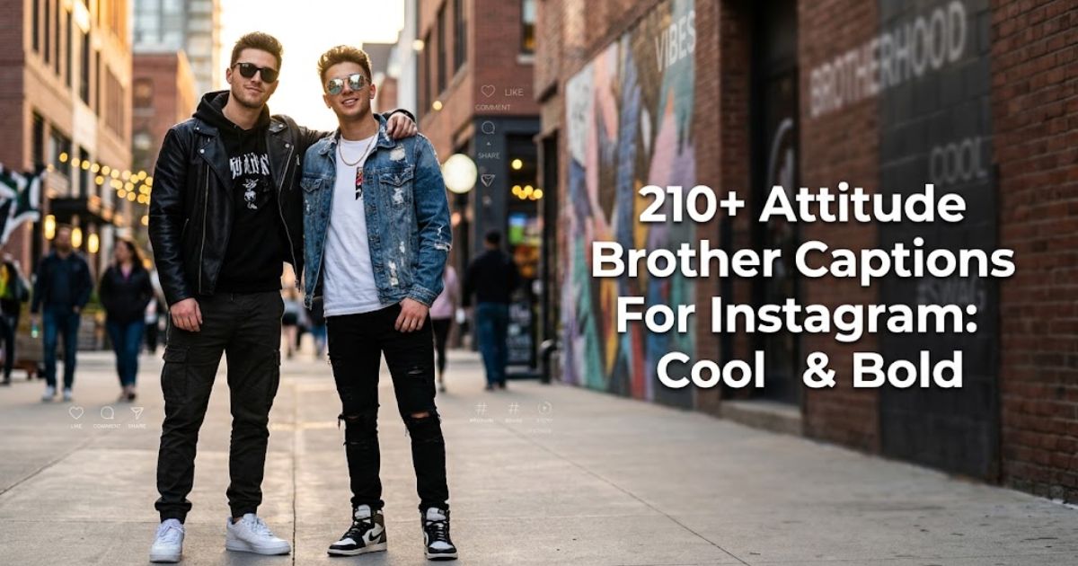 Attitude Brother Captions For Instagram
