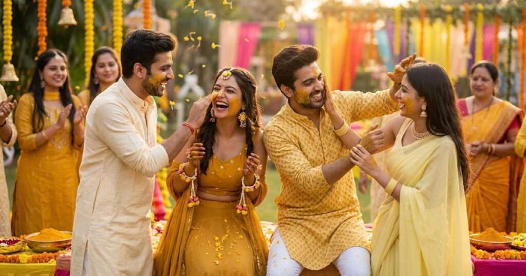 Friends & Haldi Fun 🌼