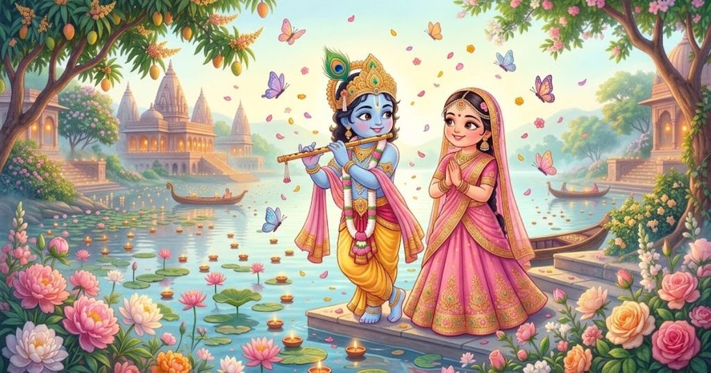 Short radha krishna captions for instagram
