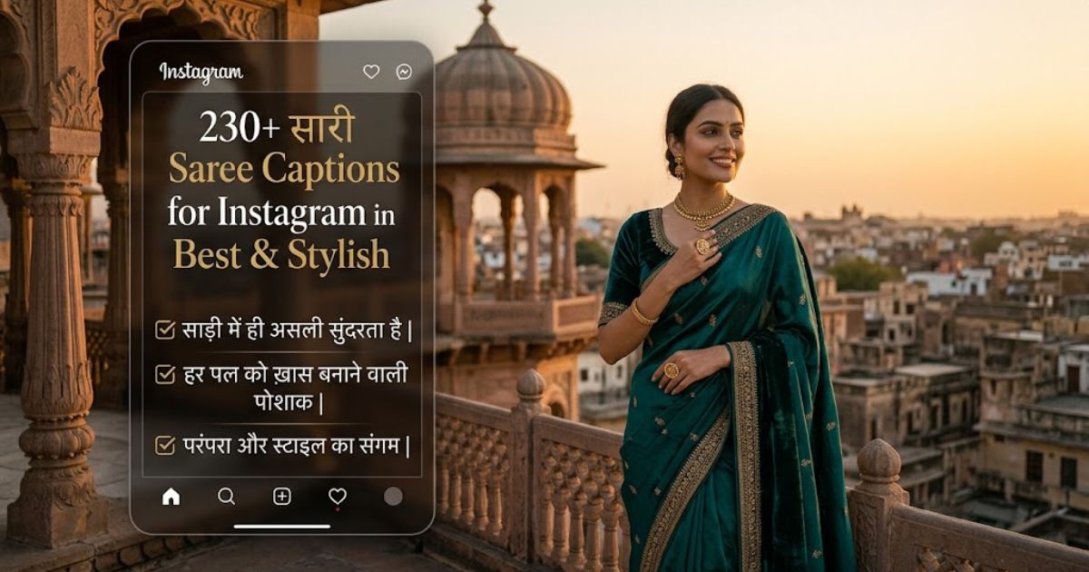 saree captions for instagram in hindi